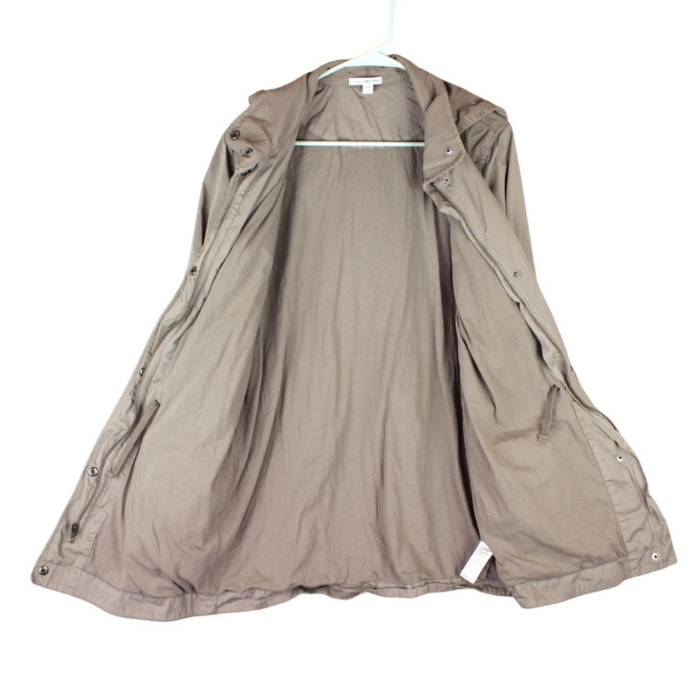 James Perse Standard Hooded Parka Full Zip Jacket Womens Size 3 Beige Yosemite - Picture 2 of 14